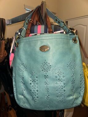 CLOSE OUT SALE FOSSIL Leather Hobo With Original Long Strap